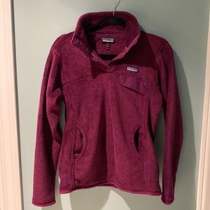Patagonia woman’s fleece pullover in plum